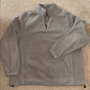 Croft & Barrow Gray 1/4 zip Fleece top, Size XXL